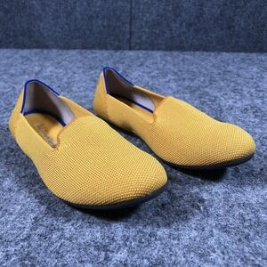 Rothys Loafer Shoes Girls Size 4 Yellow Knit Comfortable Slip On